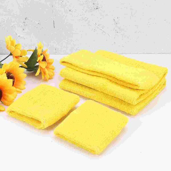 

wrist support 5pcs sweatbands set stretchy sports headband wristbands elbow pad for men and yellow, Black;red