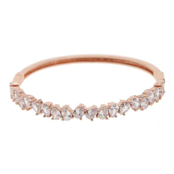 

factory drop wedding engagement gift jewelry sparking cubic zirconia stunning tennis cz bangle bracelet, Black
