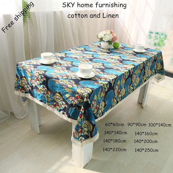 

cotton linen table cloth lace rectangular tablecloths with home wedding literary artisti juniper fan style