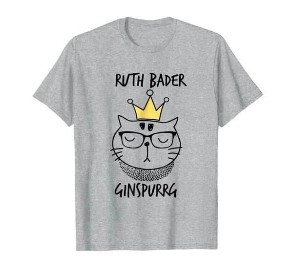 

notorious rbg t-shirt - funny ruth bader ginspurrg funny cat, White;black
