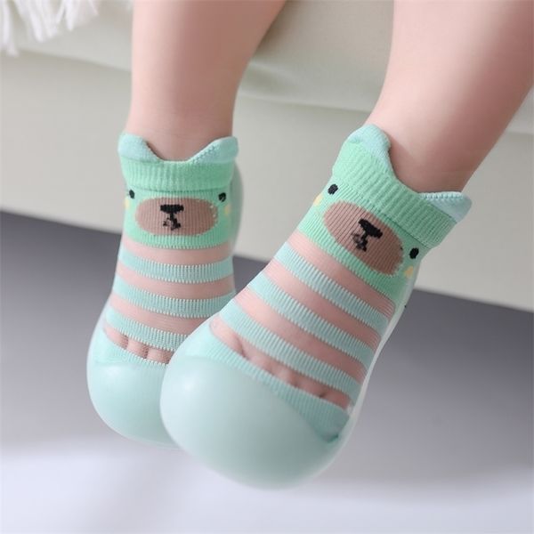 Baby Sock Shoes Verão Estilo Animal Bebê Casa Bebê Casa Andress Centre Meias Macio Borracha Bebê Criança Tênis 210326