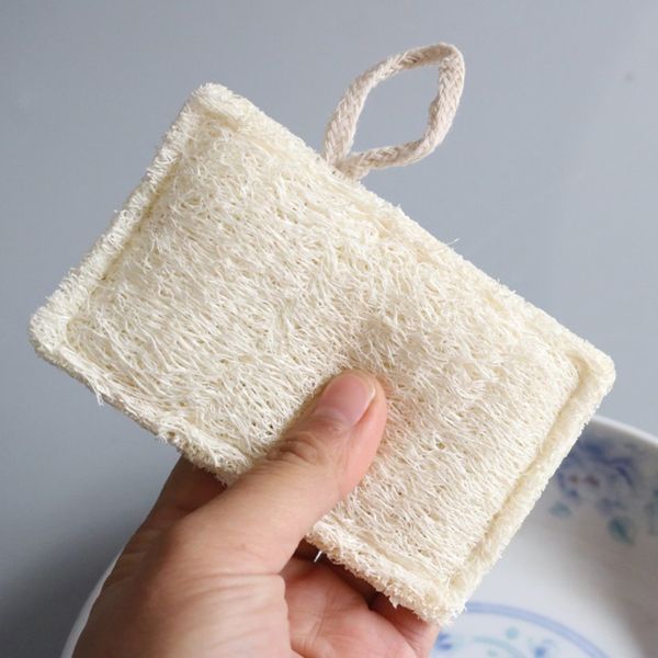 11*7 CENTIMETRI Naturale Loofah Scrubbers Pad Rettangolo Esfoliante Luffa Rimuovere la Pelle Morta Perfetto Per Il Bagno Doccia E Spa