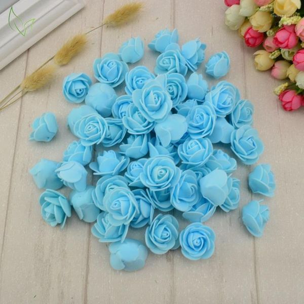 

120pcs pe foam fake artificial flower roses head for wedding home christmas decoration wreath1