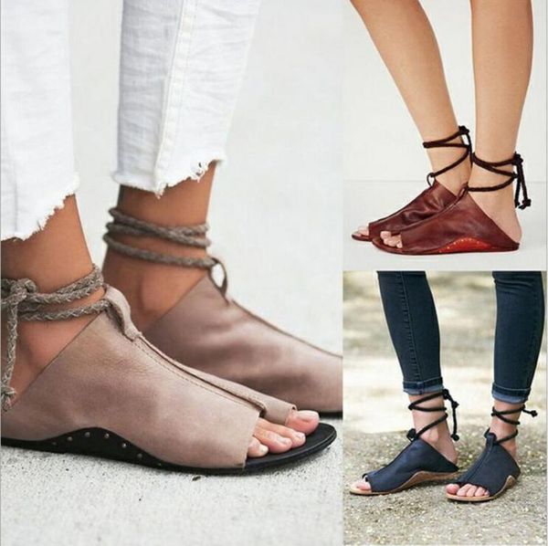 

women sandals flat-bottomed roman open toe ankle straps platform wedges summer female soft beach shoes plus size m50#, Black