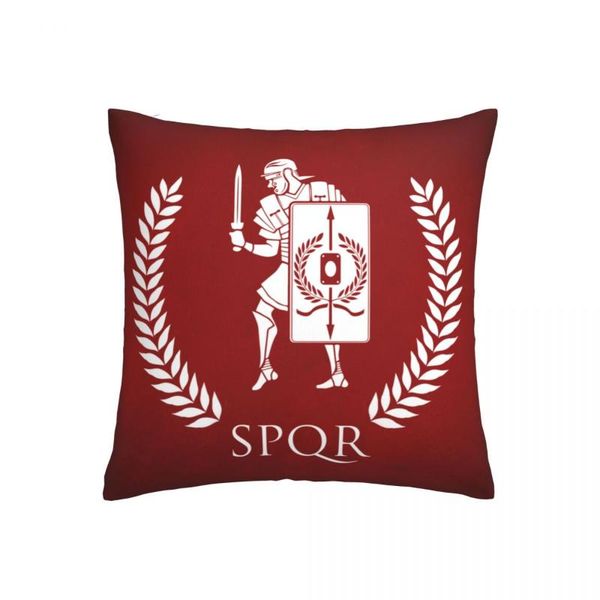 Travesseiro de travesseiro 45cmx45cm SPQR Roman Empire Senado e o povo de almofadas de sofá de bandeira Prophases Home Decoration