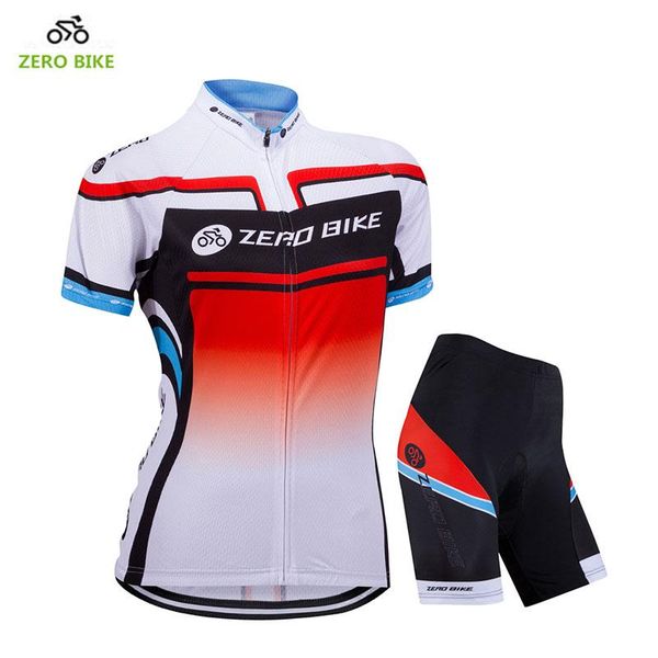 

racing sets zerobike summer short sleeve cycling jersey quick dry breathable bike mountain women's clothing bicicleta s-xl, Black;blue