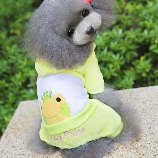 

dog apparel puoupuou cartoon clothes winter pet warm puppy coat hoodies for small medium dogs costume outfit xs-2xl