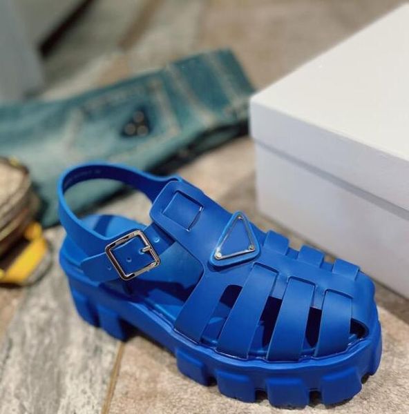 

2022 foam rubber sandals wheel sole slippers fashion classic platform spring autumn designer thick sole women roman shoes casual beach shoe, Black