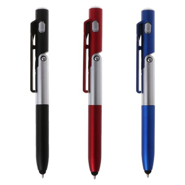 

ballpoint pens multifunction 4 in 1 pen folding led light mobile phone stand holder school office writing stationery supplies #723, Blue;orange