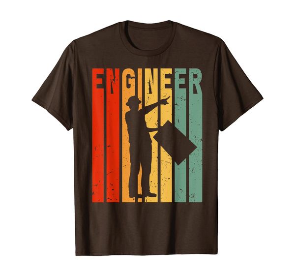 

engineer funny vintage retro gift for men women t-shirt, White;black