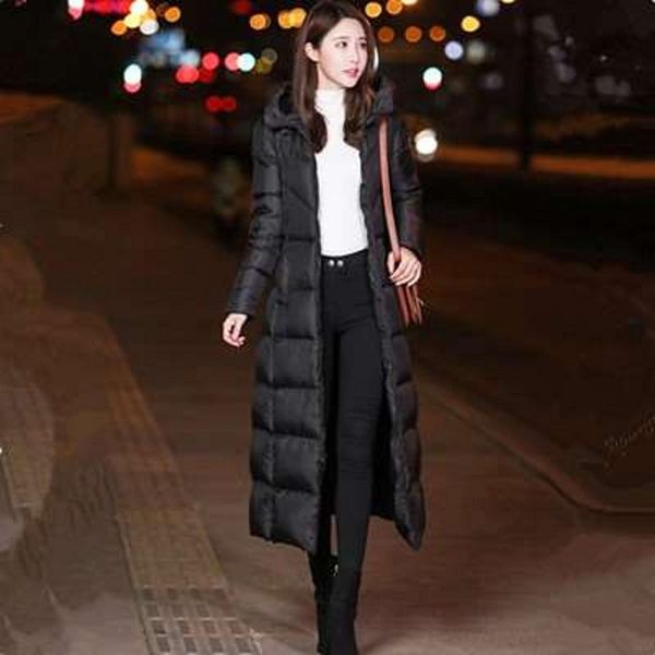 

women's trench coats winter jacket female parka coat feminina long down plus size hooded duck women, Tan;black