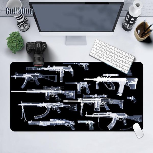 

mouse pads & wrist rests gamer large 400x900mm gun pictures pad rubber waterproof non-slip pc cushion desk mat gaming hoom accessories