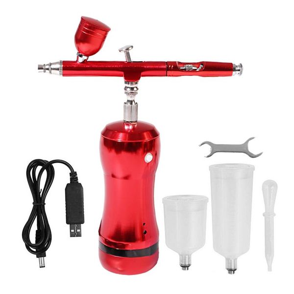 

professional spray guns gun airbrush with compressor kit dual-action air brush 0.3mm 7cc/20cc/40cc gravity feed rechargeable mini