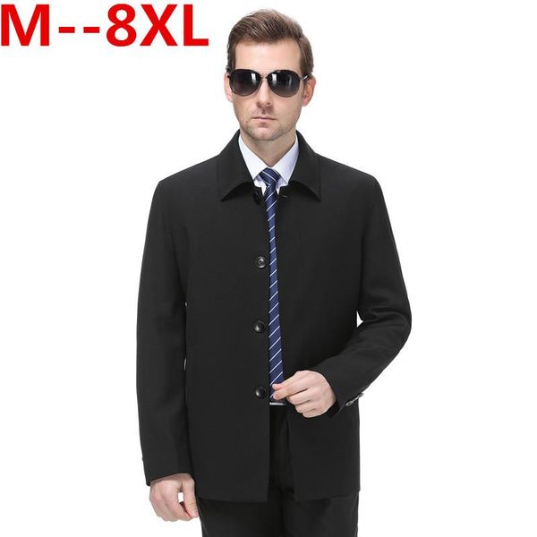 

men's jackets 8xl 6xl 5xl 4xl military fashion male solid spring autumn coats slim fit casual jacket men outwears, Black;brown