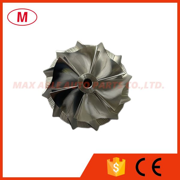 

kp39 35.57/46.00mm 6+6 blades forward high performance turbocharger turbo aluminum 2618/milling wheel/billet compressor wheel for cartridge/
