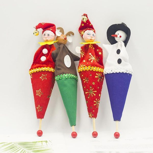 

christmas decorations creative wooden dolls ornaments for home natal year 2021 children's gifts navidad noel decor1