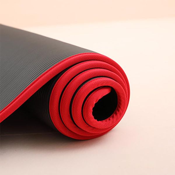 

10mm non-slip yoga mat 183cm*61cm thickened nbr gym mats sports indoor fitness pilates padsmat for men women taste