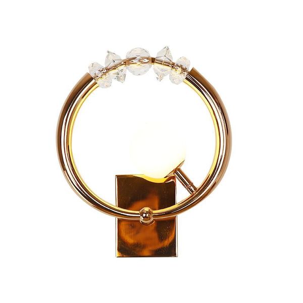 

wall lamp nordic round crystal bedside modern living room bedroom staircase decoration lamps