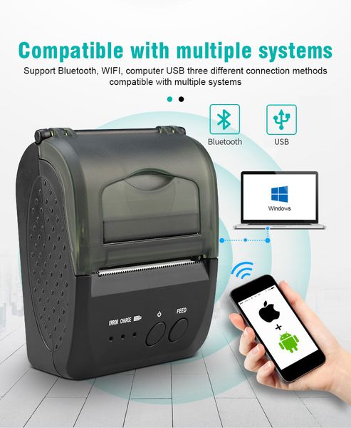 

58mm portable printer smart business bluetooth 4.0 android apple