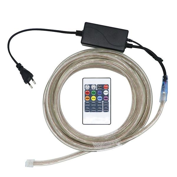 

/240v waterproof ip65 smd rgb flexible led strip light 60 / m with plug and remote controller strips