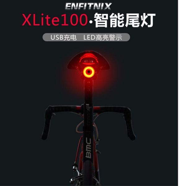 

bike lights xlite100 cycling rear light led tail for bicycle accessories usb rechargeable cob smart brake lamp night safety