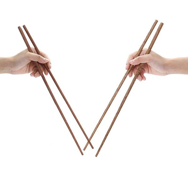

chopsticks 2pairs super long natural wooden cook noodles deep fried pot chinese style foods sticks kitchen tools