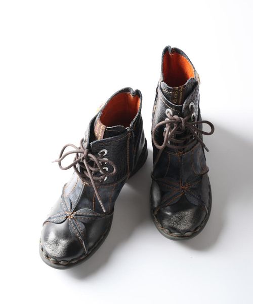 

black genuine leather appliques fashion women ankle boots