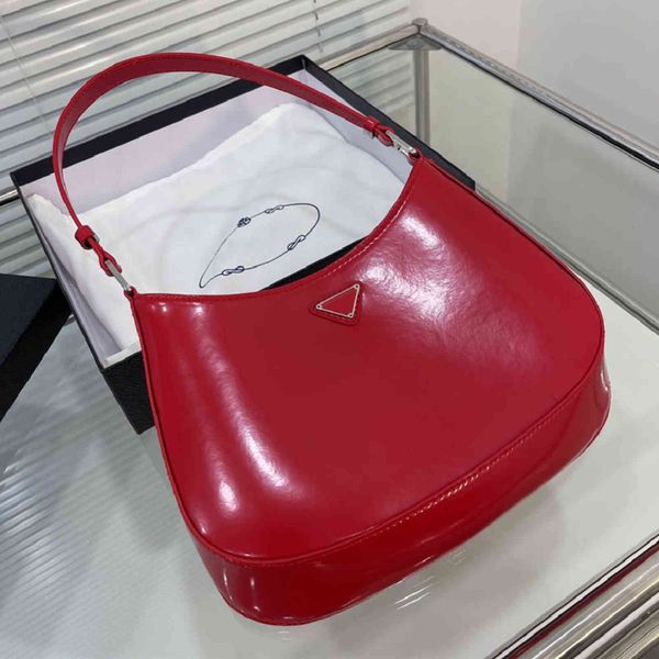

luxury women handbags shoulder bags triangle patent leather small hobos purses lady baguettes handbag fashion totes high quality