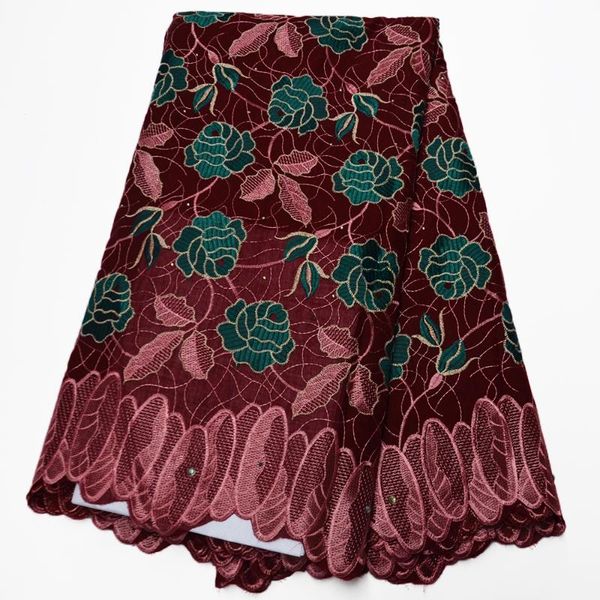 

ribbon african cotton lace fabric 2021 swiss voile in switzerland for est nigerian wedding dress, Pink;blue