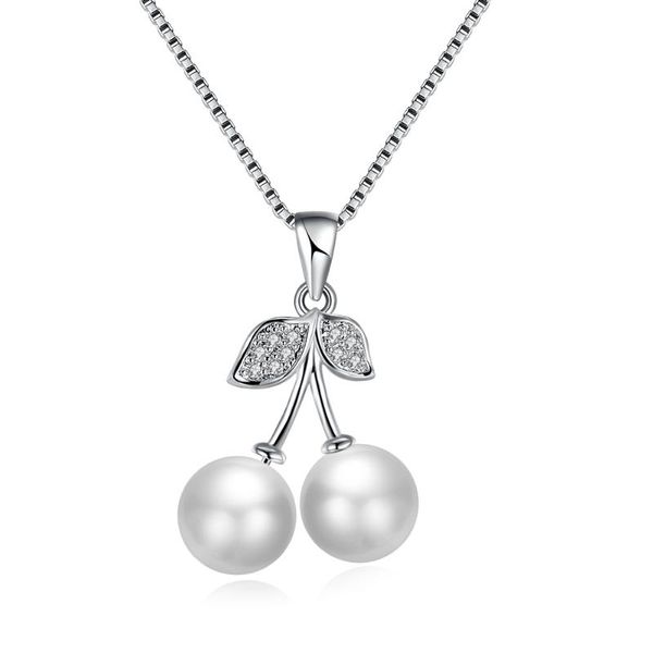 

pendant necklaces fashion trend necklace jewelry white pearl 925 silver chain