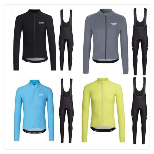 

racing sets 0 long sleeve cycling ropa ciclismo hombre polyester anti pilling maillot bicycle jersey breathable bib shorts gel pad, Black;blue
