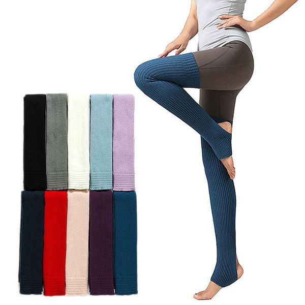 

one pair women over the knee stockings autumn winter leg warmer for ballet pilates fitness leggings drop ship socks & hosiery, Black;white
