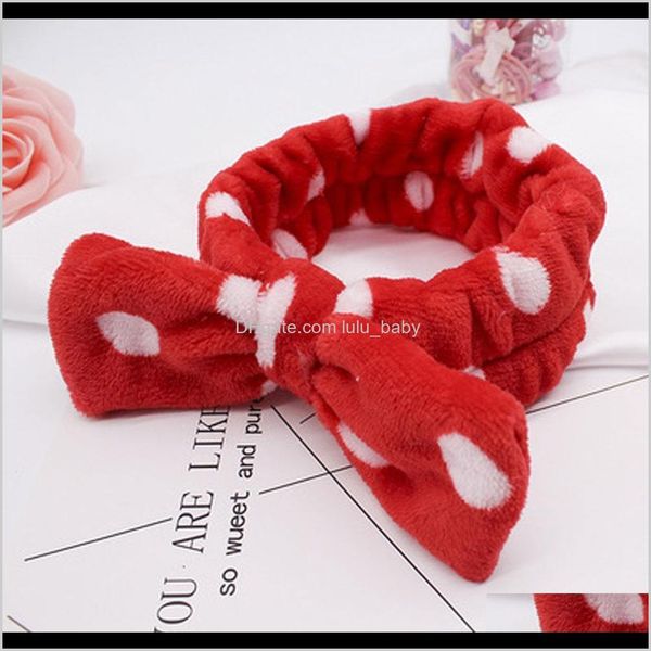 

coral fleece omg headband for girls wash face makeup bath mask hairbow elastic soft turban rq8do tdog4