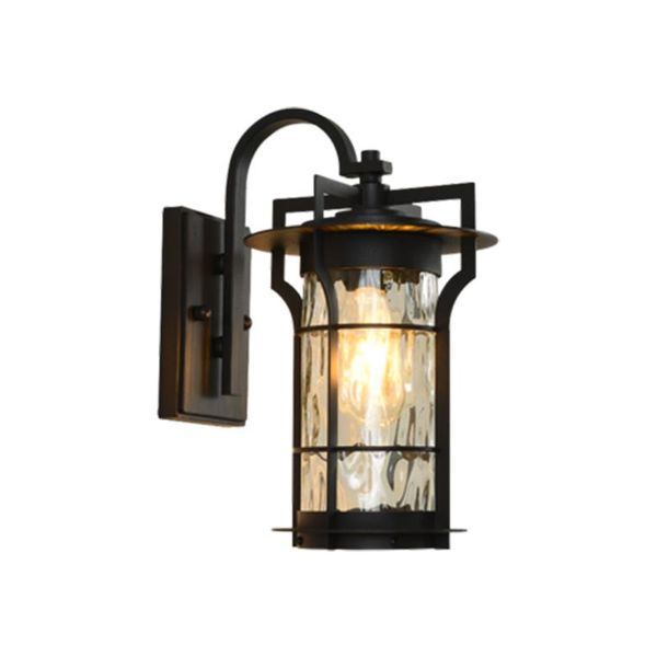 

american vintage outdoor wall lamp iron black glass luminaria porch light industrial indoor el coffee shop garden lamps