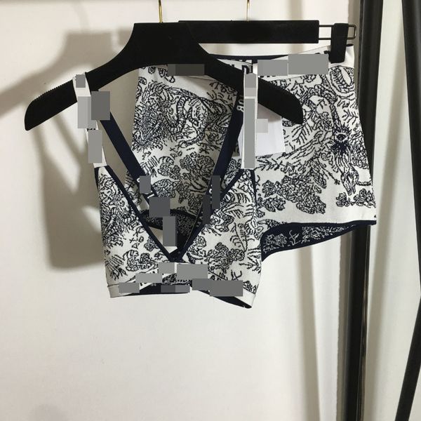 

320 2021 spring summer brand same style two pieces sets spaghetti strap empire sleeveless women's two piece short pants faluolan, White