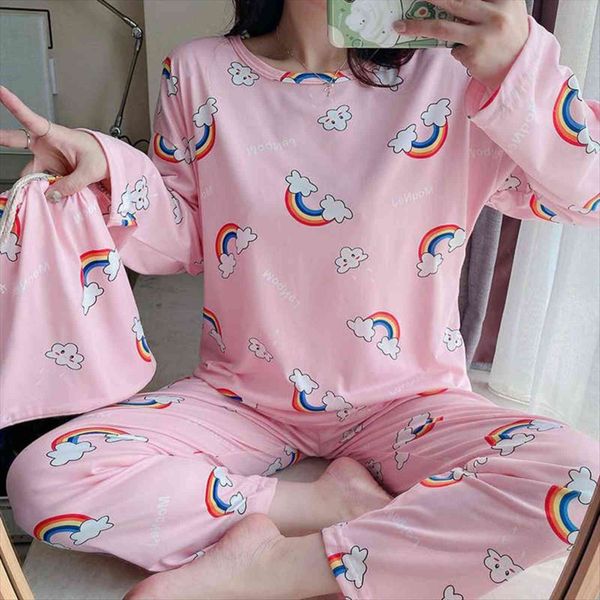 

listing autumn sleep lounge pajama womens sleepwears long sleeve pant home wear set leisure pyjamas cute sleepwear women pjs, Black;red