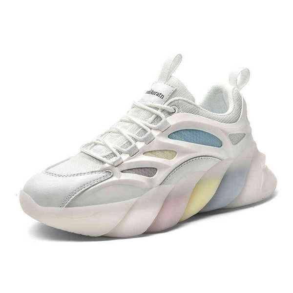 

beyond infinity breathable 2021 thick bottom leisure student rainbow jelly sports dad shoes women's