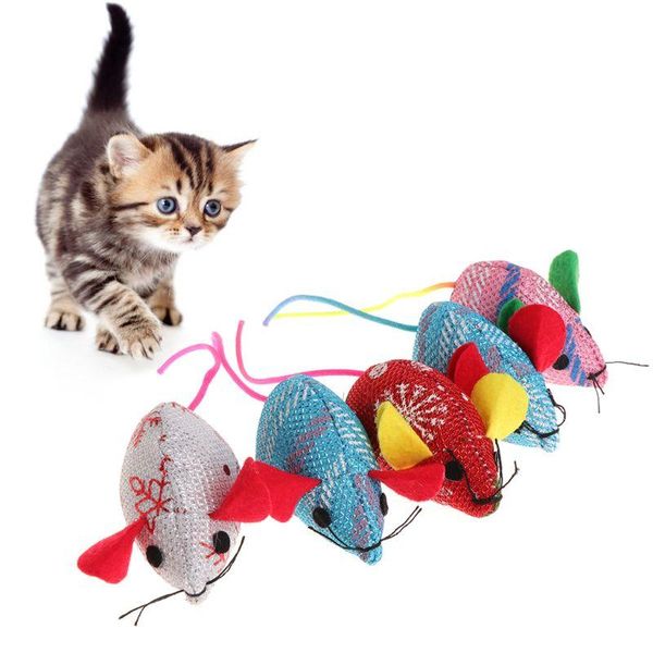 

5pcs toys christmas mouse catnip pets kitten teaser interactive funny supply cat