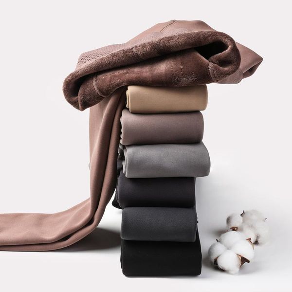 

women's leggings fashion casual autumn and winter nylon thickened bottoming pants anti pilling woman's, Black