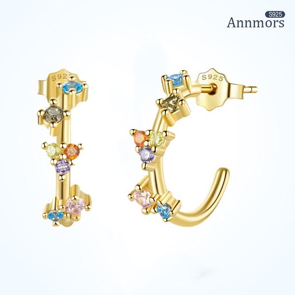 

hoop & huggie golden earrings colored zircons flower original circle jewelry for woman wedding party ear piercing gift classic, Golden;silver