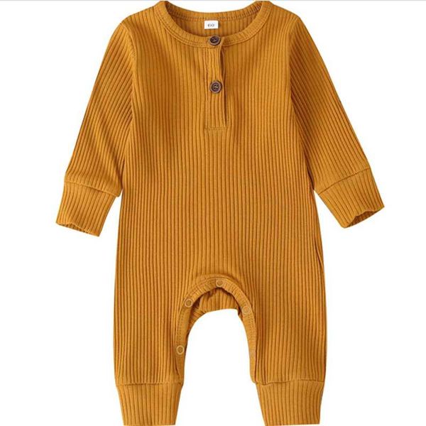 

0-2y baby clothing soft cotton plain color jumpsuit long sleeve fashion comfortable kids boy pajamas causal clothes jumpsuits, Blue
