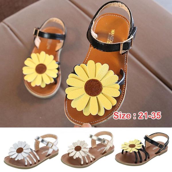 

sandals sweet girls flowers soft children's beach shoes kids summer fashion cute princess, Black;red