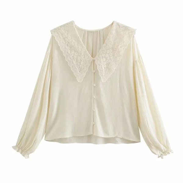 

women's polos shirtÂ collar cotton longÂ sleeve regular length tees dlsy290, White