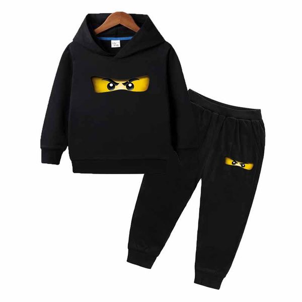 

clothing sets 2-10y boys ninjagoes hoodies baby girls hooded sweatsuit children spring autumn clothes toddler outerwear, White