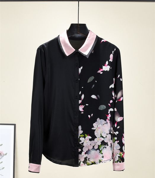 

women's blouses & shirts female autumn france floral pattern long elegant c531, White