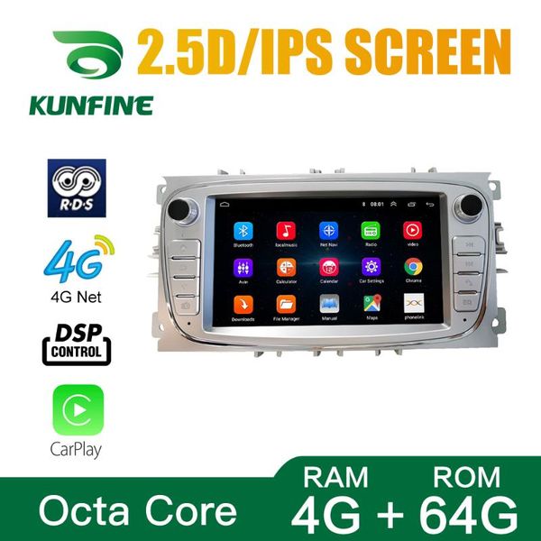 

player octa core android 8.1 car dvd gps navigation deckless stereo for focus mondeo s-max 2007-2010 headunit radio device