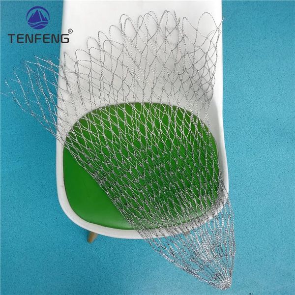

2pcs diameter 60cm depth 80cm fish fishing landing trout clear rubber net mesh catch tackle for lovers accessories