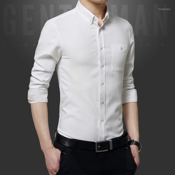 

men's dress shirts high-end design wedding groom men shirt slim fit fashion business casual male good quality fabric long sleeve boy to, White;black
