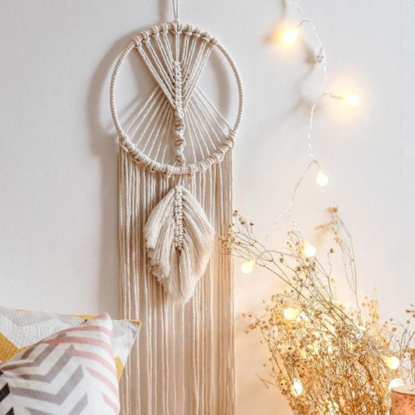 

tapestries macrame tapestry boho decor dreamcatcher leaf wall hanging room decoration dorm gift woven