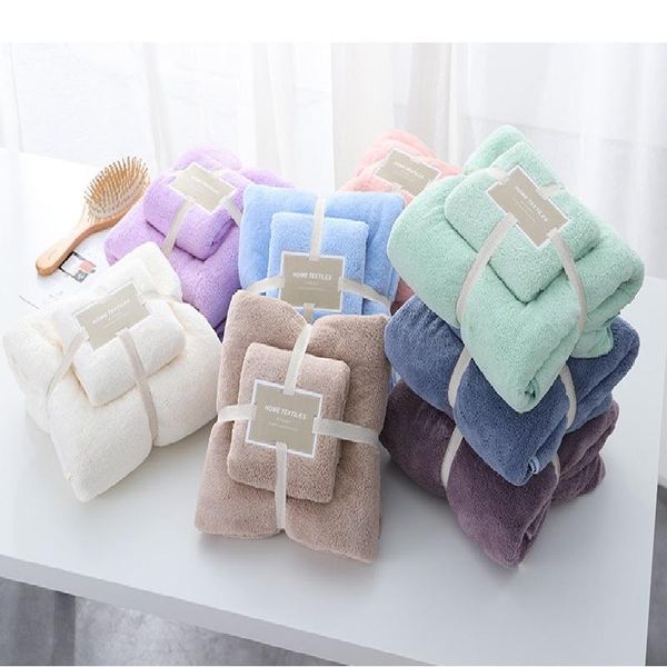 

towel blue purple coral velvet absorbent bath towels for adults face + soft comfortable bathroom set